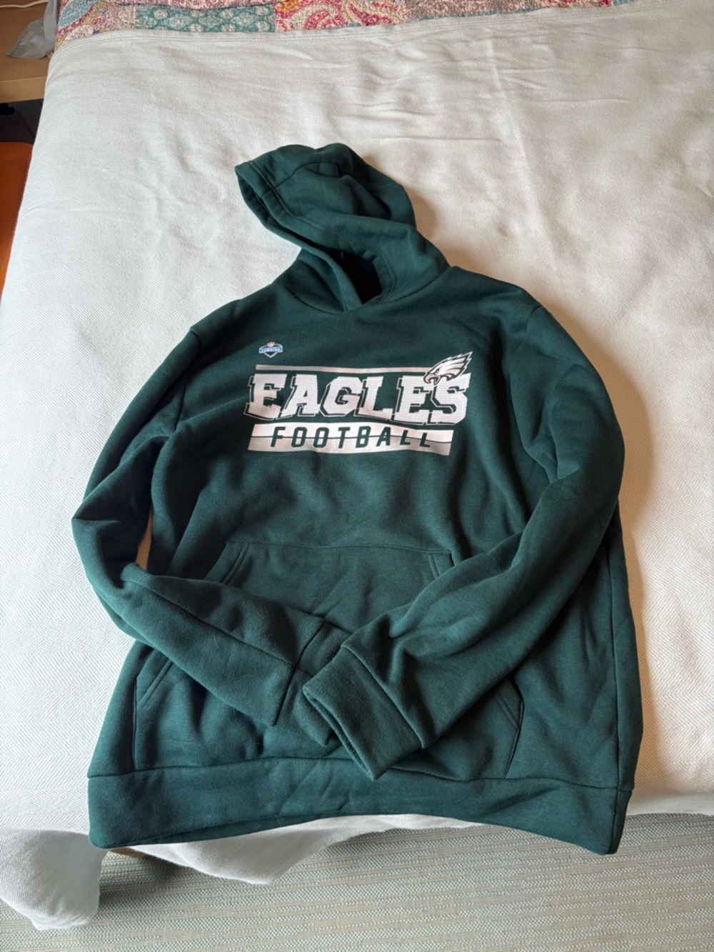 NFL Eagles Football Hoodie in Dark Green with White Logo